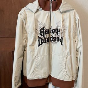Harley Davidson reversible hooded Jacket/vest 2W